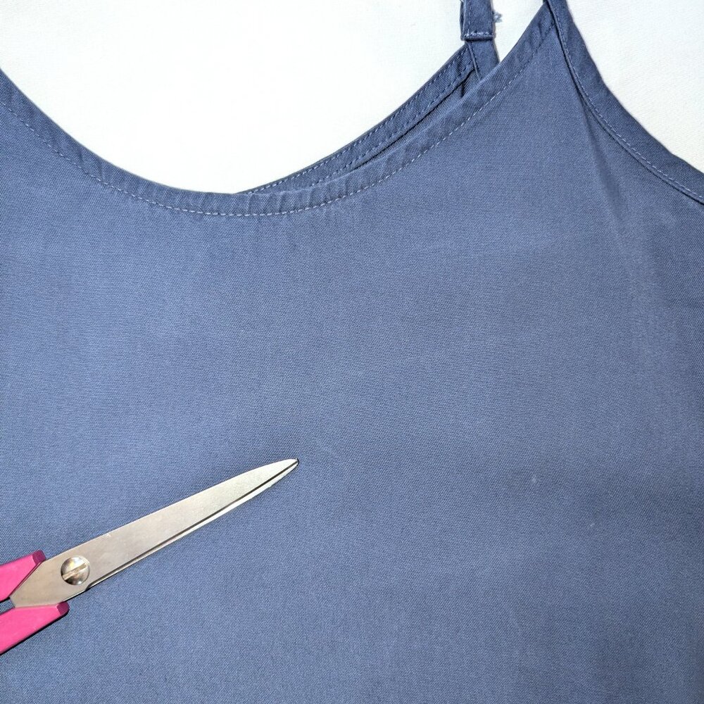 UpWest | Sleeveless Shift Dress Tencel in Slate Blue | Size	XS - Picture 10 of 11